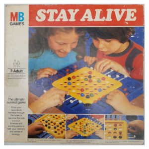 MB Games Stay Alive 1975 Vintage Game Box