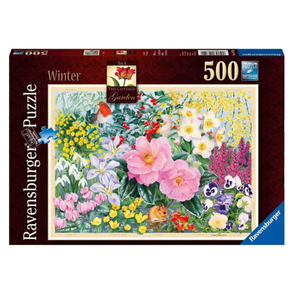Ravenburger Winter No 4 Cottage Garden 147540 Anne Searle 500 pieces jigsaw box