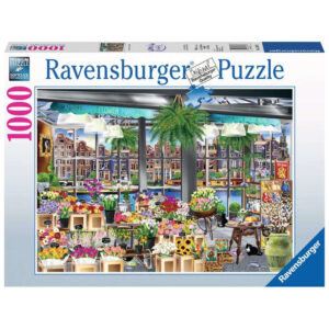Ravensburger Amsterdam Flower Market by Kozak & Verduijn 139873 1000 pieces jigsaw box