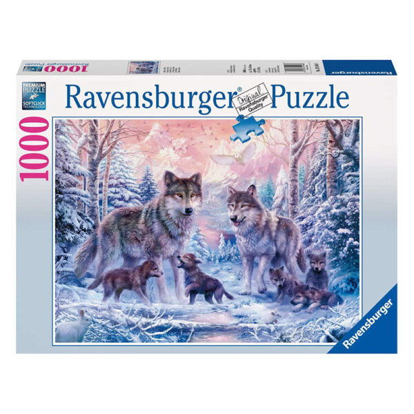 Ravensburger Arctic Wolves 191468 Snow Scene by Meiklejohn Graphics 1000 pieces jigsaw box