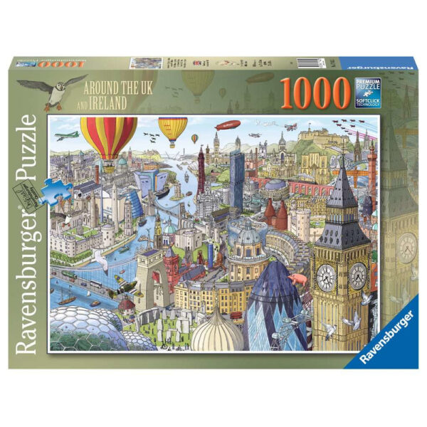 Ravensburger Around the UK and Ireland Sven Shaw 171422 1000 pieces jigsaw box