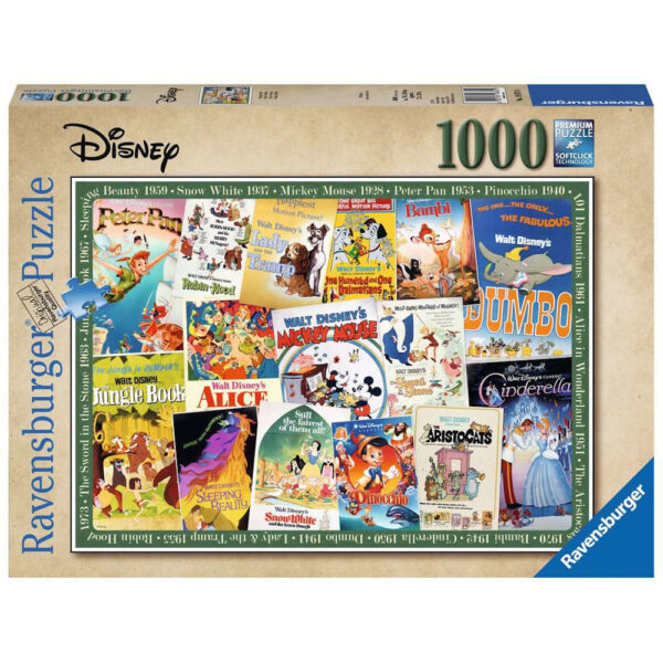 Ravensburger Disney Vintage Posters 198740 jigsaw box