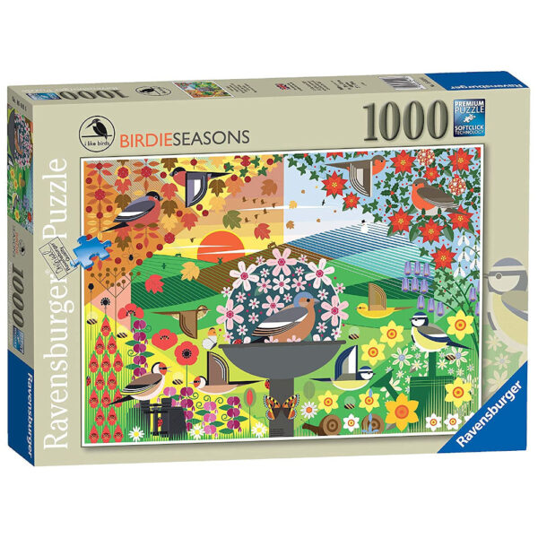 Ravensburger I Like Birds Birdie Seasons Stuart Cox 164196 1000 pieces jigsaw box