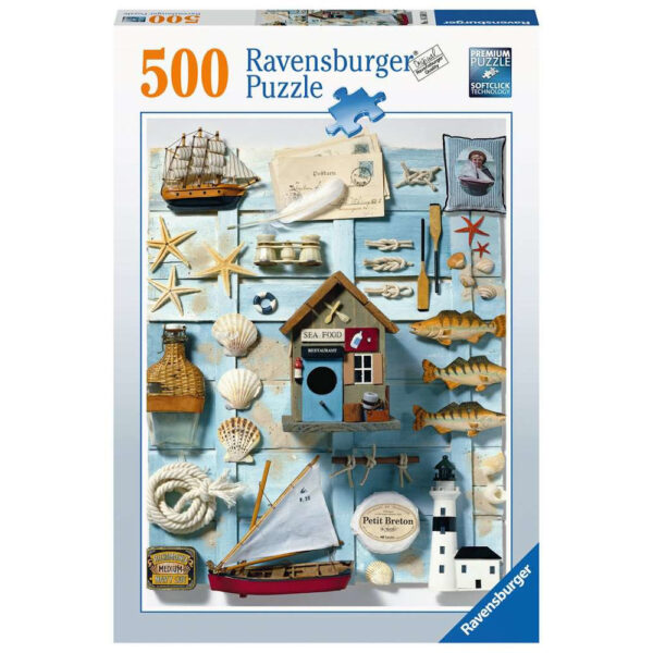 Ravensburger Maritime Flair Harbour Collage by Andrea Tilk 165880 500 pieces jigsaw box