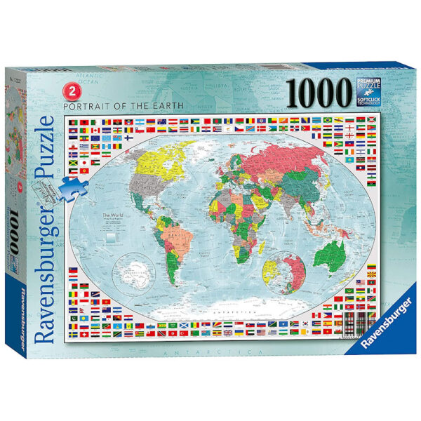 Ravensburger Portrait of the Earth 2 World Map 152537 1000 pieces jigsaw box