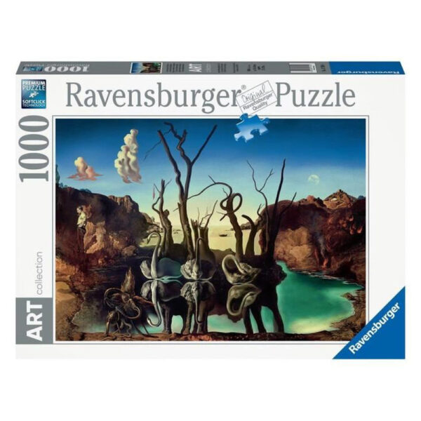 Ravensburger Salvador Dali Swans Reflecting Elephants Art Collection 17180 1000 pieces jigsaw box