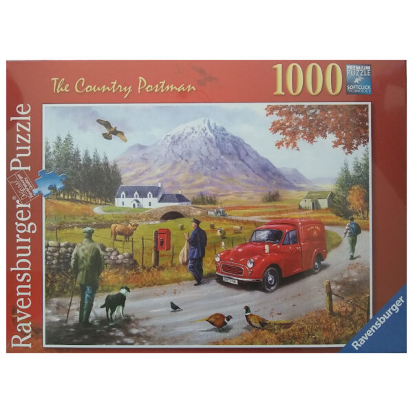 Ravensburger The Country Postman Scotland Mountain Scene by Kevin Walsh 191772 1000 pieces jigsaw box