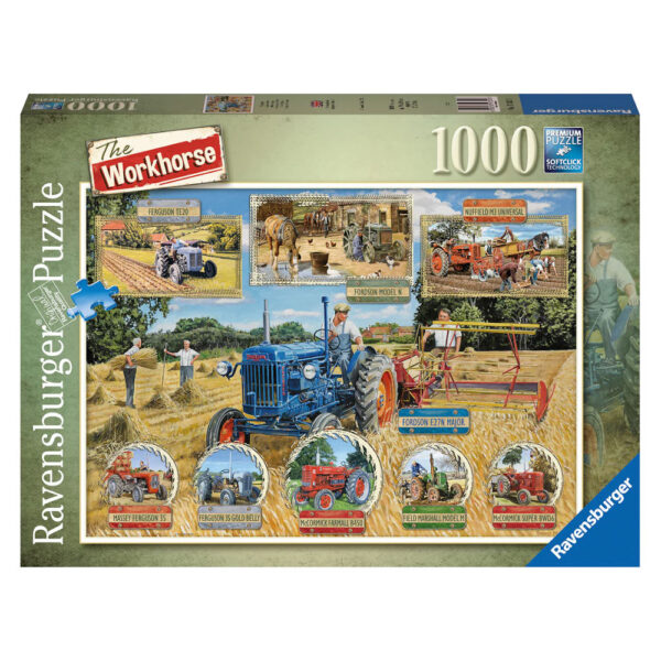 Ravensburger The Workhorse Tractors Trevor Mitchell 17301 1000 pieces jigsaw box