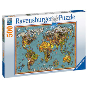 Ravensburger World of Butterflies Map Image by Garry Walton 150434 500 pieces jigsaw box