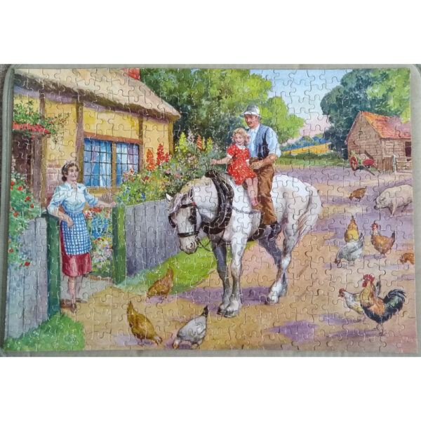 Tower Press The Good Companion The End of the Day No 26 Jigsaw Complete Man and Child Coming Home on Horseback