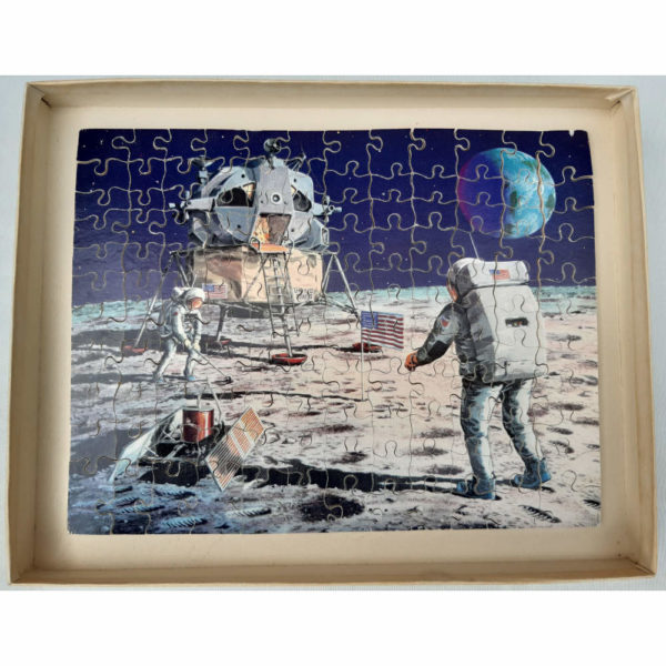 Victory The First Men On The Moon Vintage Wooden Jigsaw Topical Series TP3 Complete