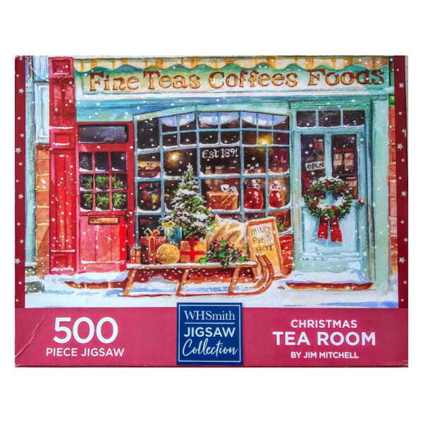 WHSmith Christmas Tea Room Jim Mitchell 500 pieces jigsaw box
