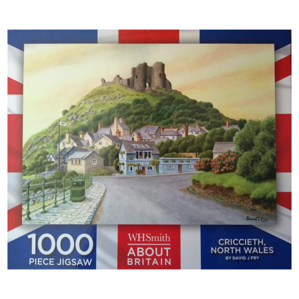 WHSmith Criccieth North Wales Criccieth Castle by David J Fry About Britain 1000 pieces jigsaw box
