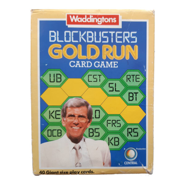 Emporium Waddingtons Blockbusters Gold Run 1985 Card Game Box featuring Bob Holness