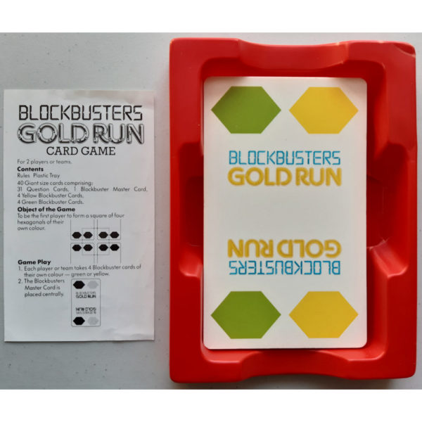 Emporium Waddingtons Blockbusters Gold Run 1985 Card Game Contents Instructions