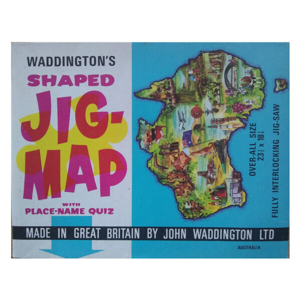 Waddingtons Jig Map Australia Stock No 565 Jigsaw Box