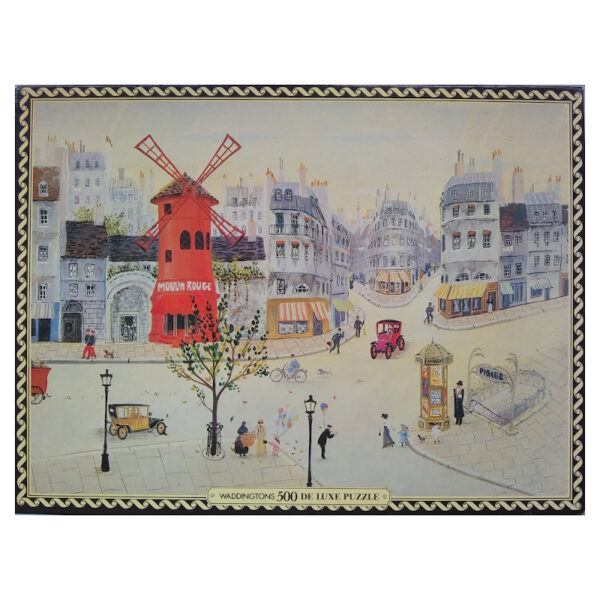 Waddingtons Paris Montmartre by Emile Duval 13504 500 pieces Jigsaw Box Painting including Moulin Rouge