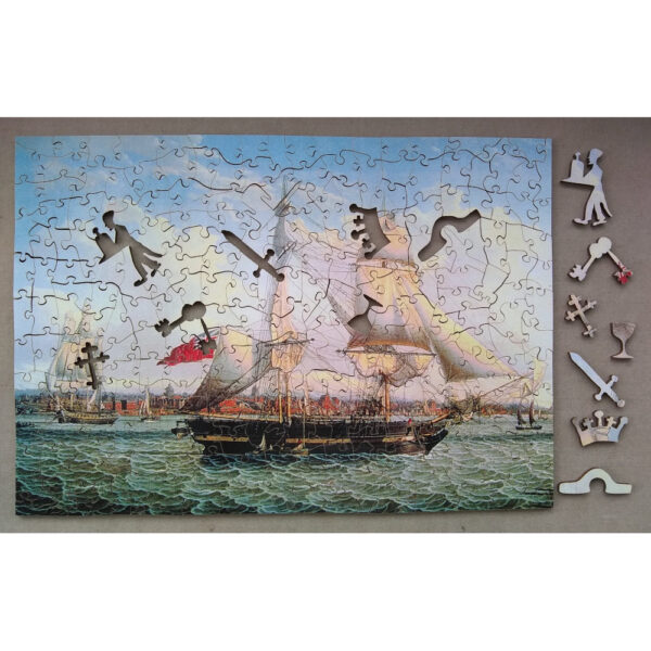 Wentworth English Man O War off Greenwich jigsaw 250 pieces COMPLETE WHIMSIES